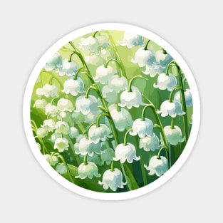 Lily of The Valley Flower Magnet